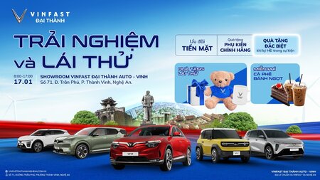 Trải Nghiệm & Lái Thử Xe VinFast Thứ 7 Hằng Tuần Tại Vinh